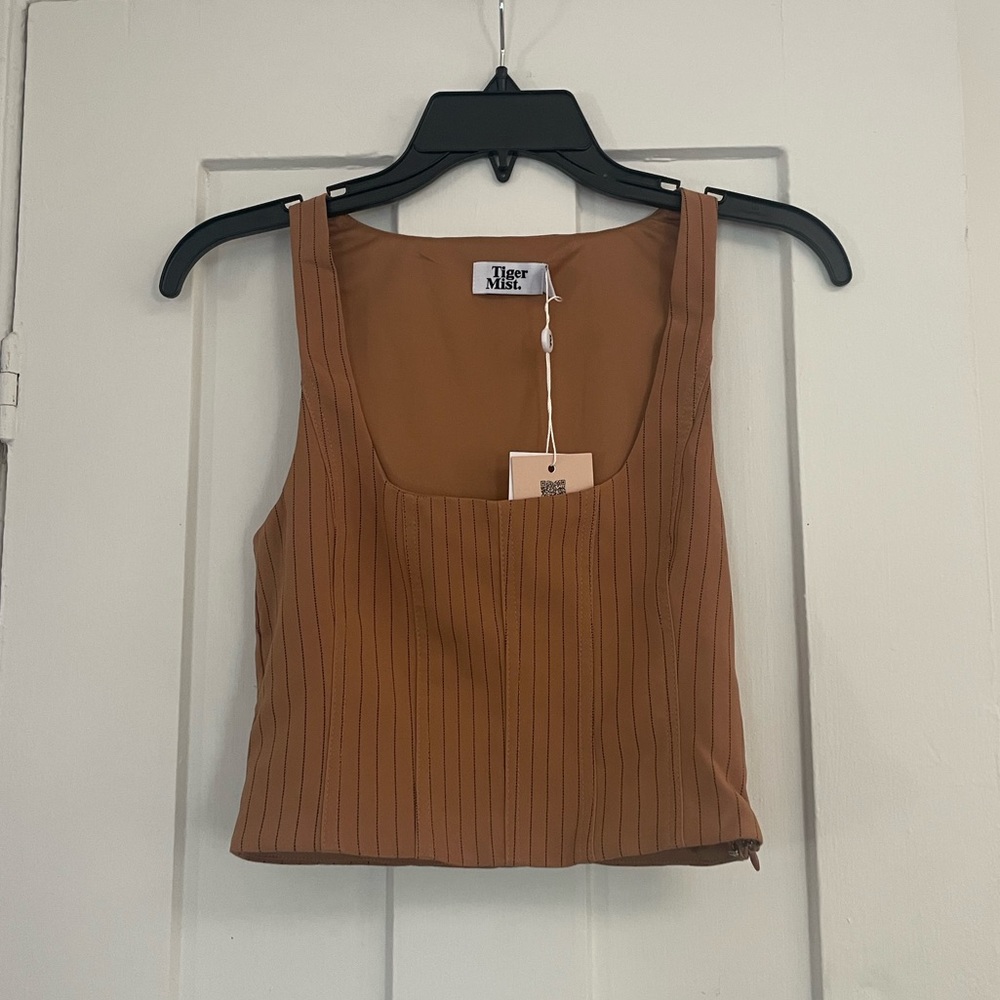 Tiger Mist Syre Pinstripe Corset Top